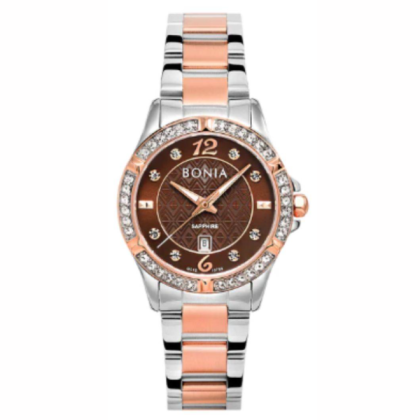 Bonia Women Elegance BNB10789-2645S Silver Rose Stainless Steel Casual Watch